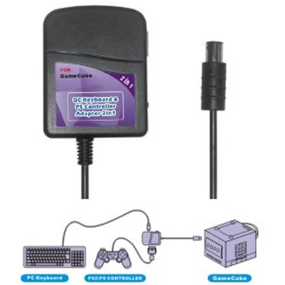 Adapter za tipkovnicu + kontroler Ps2/Psx za Nintendo GameCube