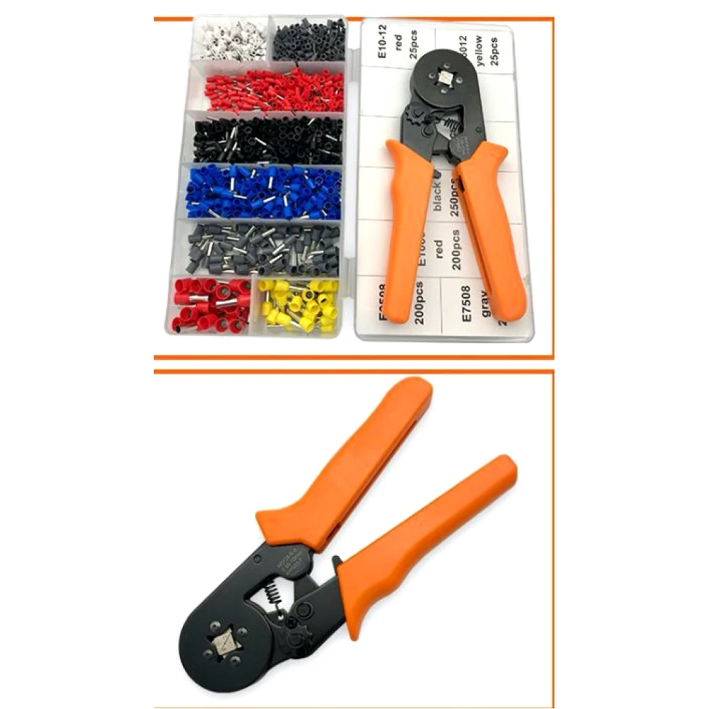 Klešta za krimpanje s terminalima 0.25-10 mm² - set 1200 kom