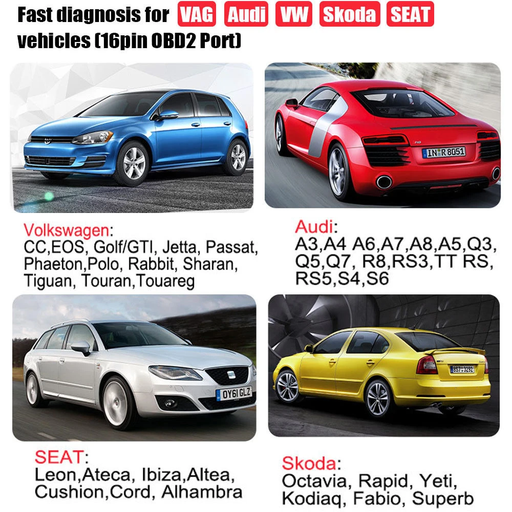 Ancel VD500 OBD2 za VW, Audi, Seat i Skoda - čitač kodova