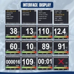 Autool X60 conectado al puerto OBD-II de un coche mostrando datos en HUD