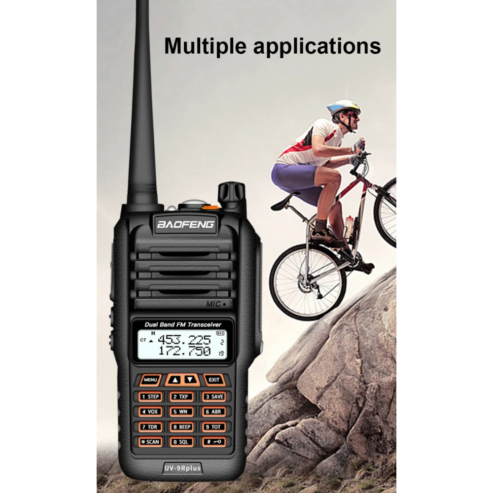Baofeng UV9R Plus walkie-talkie dugog dometa s 160 kanala VHF/UHF
