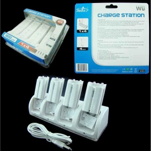Stanica za punjenje 4 Wii kontrolera s 4 baterije za Wii Remote - istovremeno punjenje