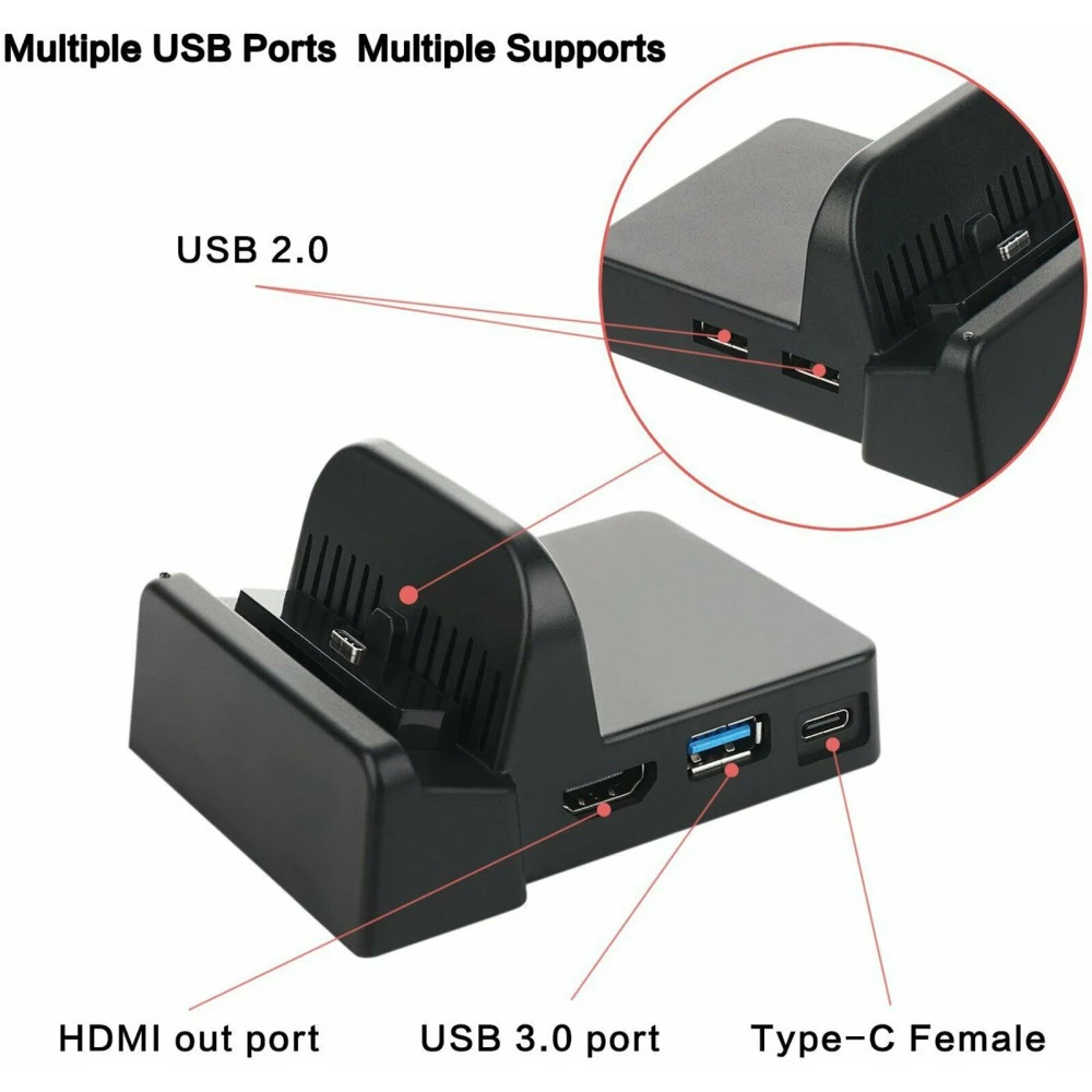 Prijenosna dock stanica za Nintendo Switch - kompaktni mini dock HDMI USB