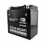 Motocikl Baterija AGM 12V 12Ah OUTDO UTX14-BS(MF) - Kompatibilna Yuasa YTX14-BS / GTX14-BS / ETX14-BS