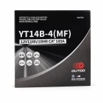 Motociklna Baterija AGM 12V 12Ah OUTDO YT14B-4(MF) - Kompatibilna Yuasa YT14B-BS / GT14B-BS / GT14B-4 / ETZ14B-BS / ET14B-4