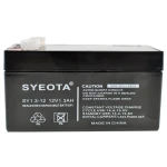 Batería Plomo SY1.3-12 recargable 12V 1.3Ah en detalle lateral