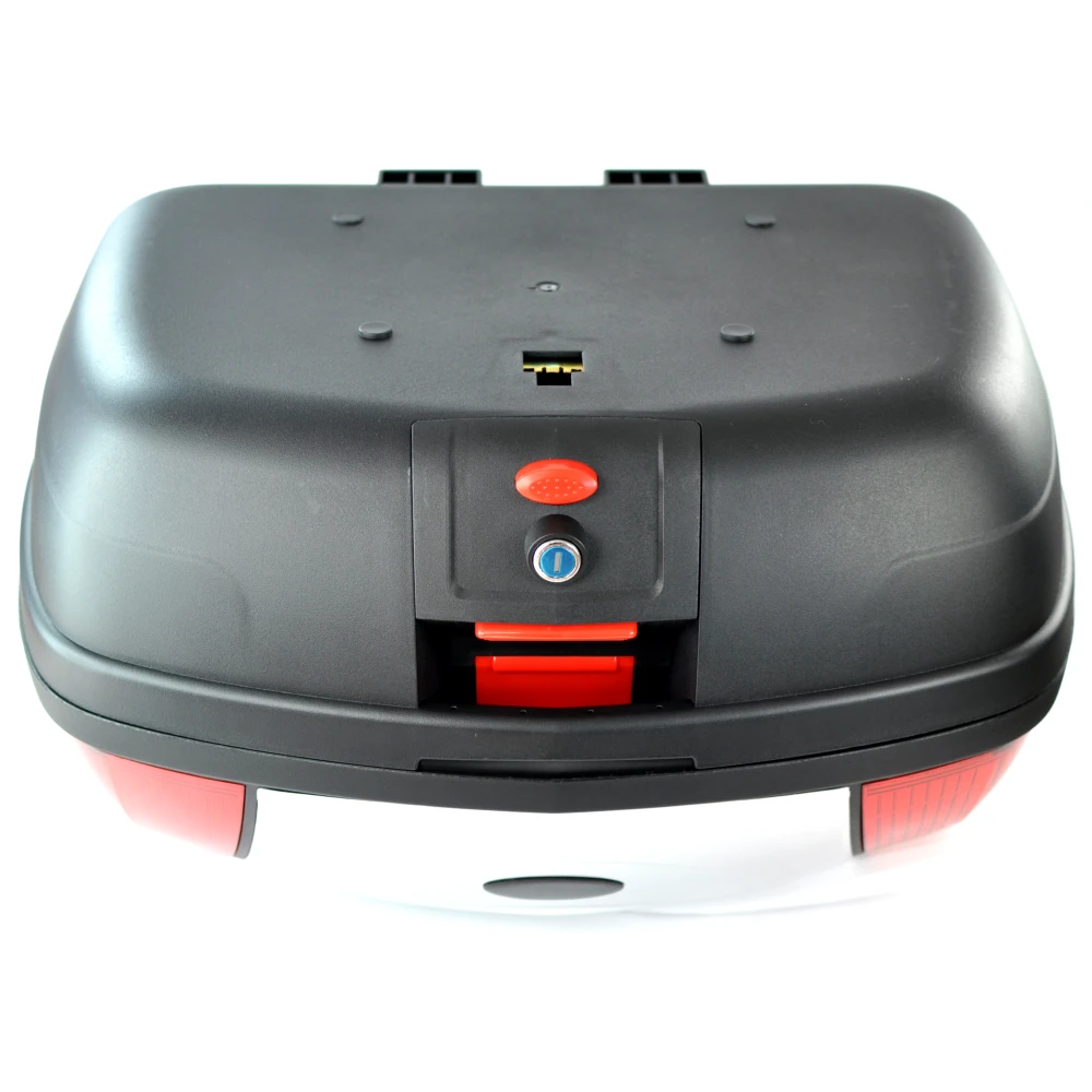 Univerzalni moto kofer 46 litara srebrni - za 2 kacige s bravom