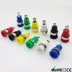 BS4302 Pack 2 4mm ženski terminali crno-crveni za panele