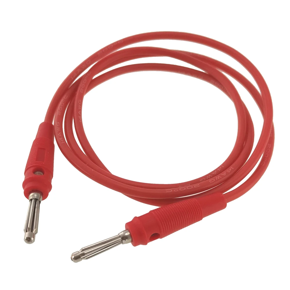 Amass silikonski ispitni kabel banana muški-muški 4mm 14AWG crveni