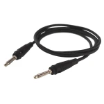 Banana mjerni kabel muški-muški 4mm 1m crni 14AWG