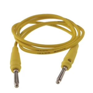 Banana test kabel muški-muški 4mm žuti 14AWG silikon