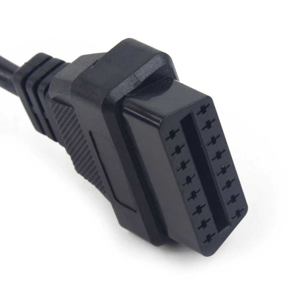 Conector de cable diagnóstico OBD1 a OBD2 para Toyota en color negro