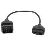 Vista lateral del cable adaptador OBD1 a OBD2 para Renault