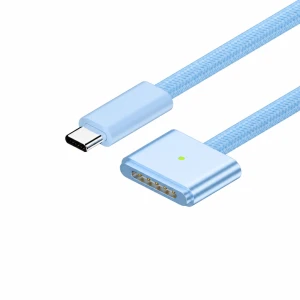 Kabel USB-C na MagSafe 3 140W za MacBook Pro i Air - 2 m pleteni, Sky Blue