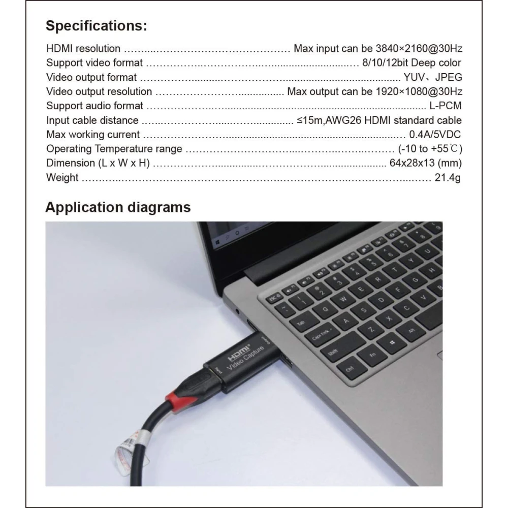 HDMI USB 1080P video capture card za streaming, igre i videokonferencije