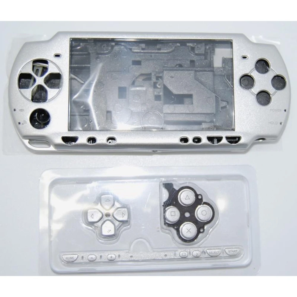Kompletno kućište PSP 2000 slim srebrno s tipkama za popravak