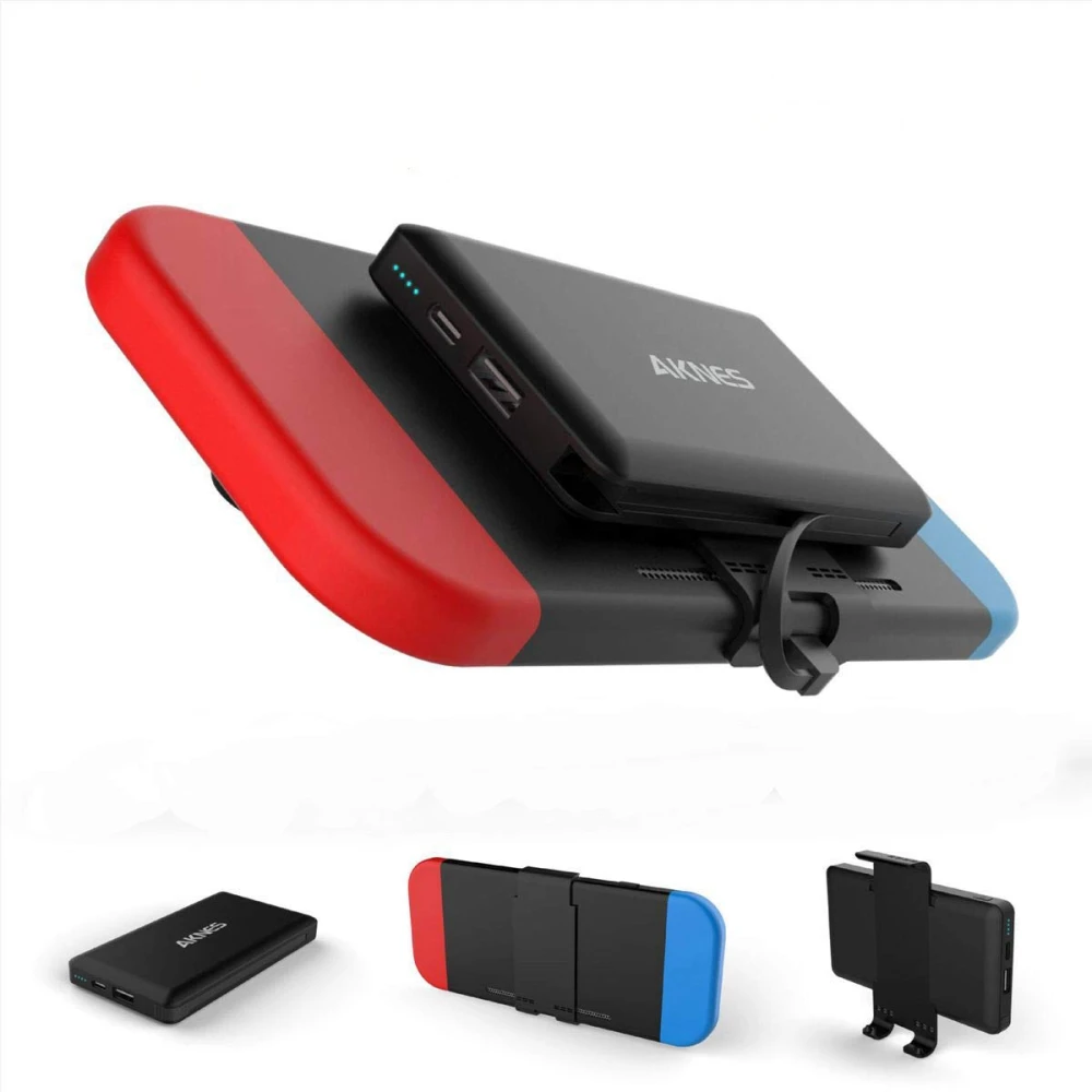 Prijenosni punjač Power Bank za Nintendo Switch 10000mAh kompaktna baterija crna