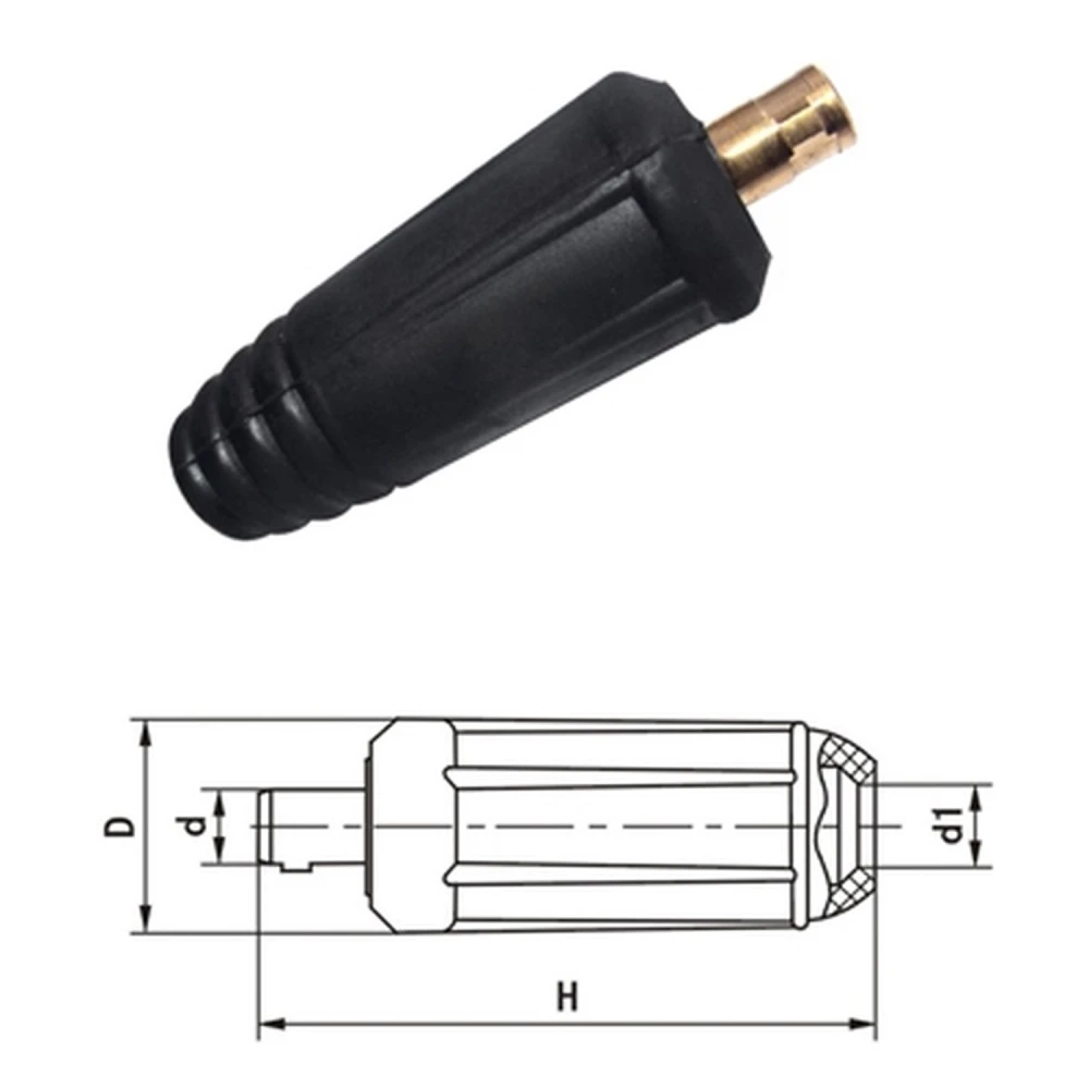 Muški zračni konektor 50-70 za kabel za zavarivanje 400A Mlink