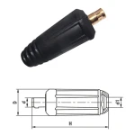 Muški zračni konektor 50-70 za kabel za zavarivanje 400A Mlink