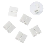 Vista lateral del conector clip LED 4 pin 10mm 5050 RGB