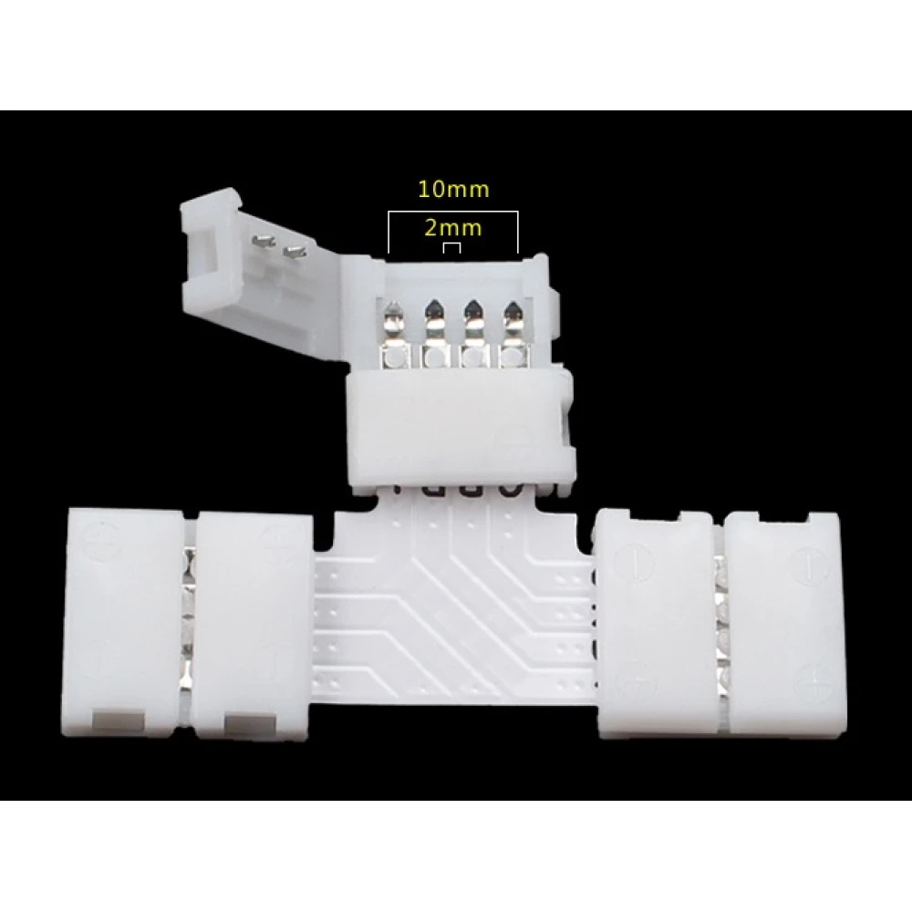 LED T-spojnik 4 pina 10mm 5050 RGB za LED trake YourLed