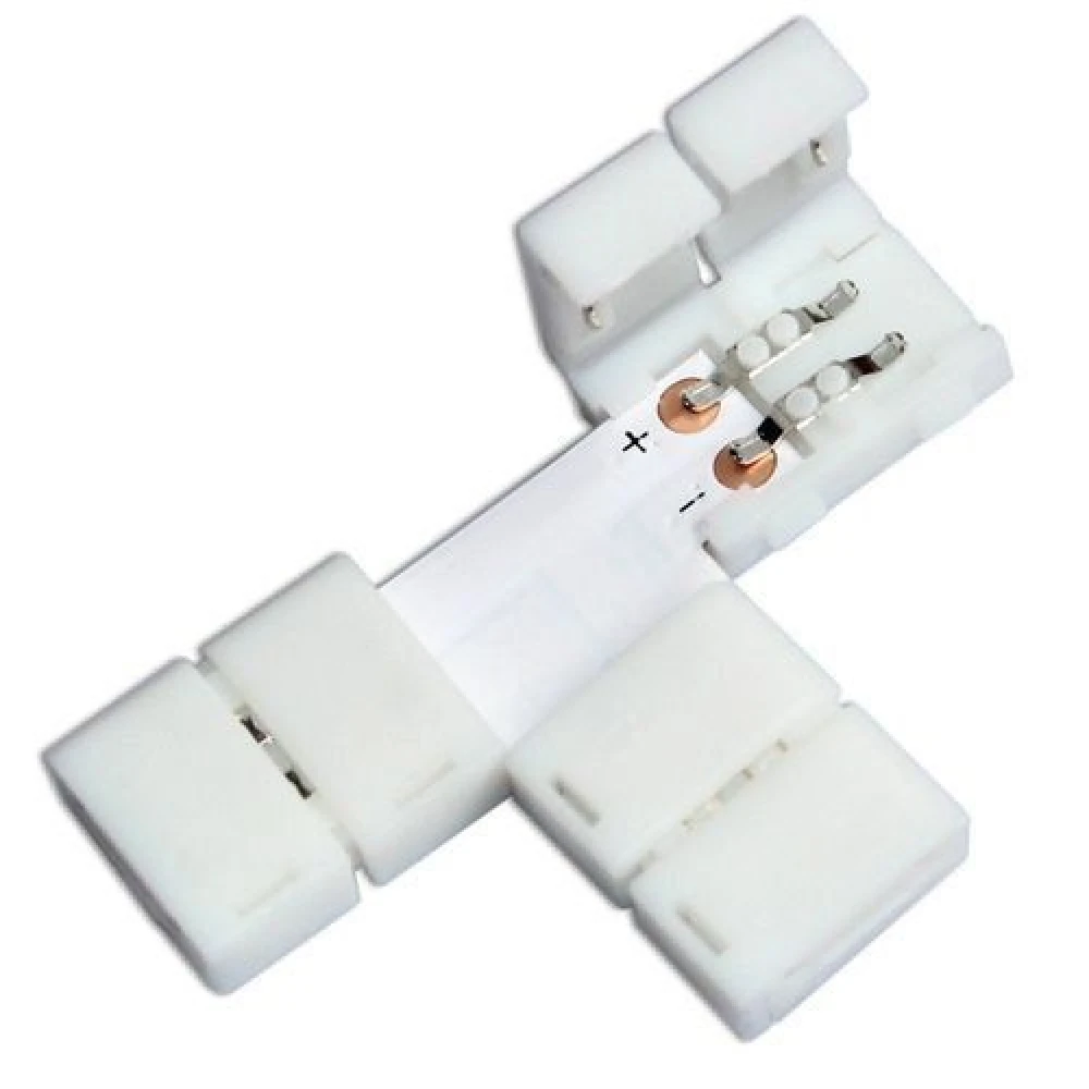 T-clip LED konektori 10mm 2 pina 5050/5630 RGB za LED trake