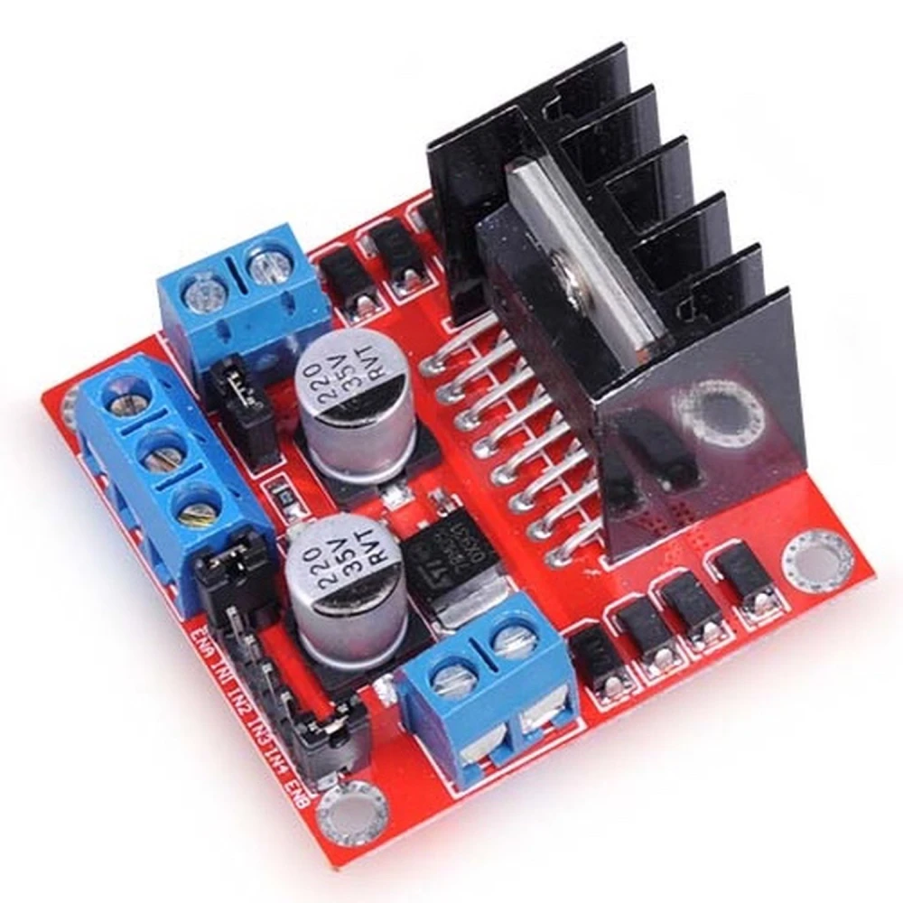 Controlador de motores L298 montado en chasis para Arduino