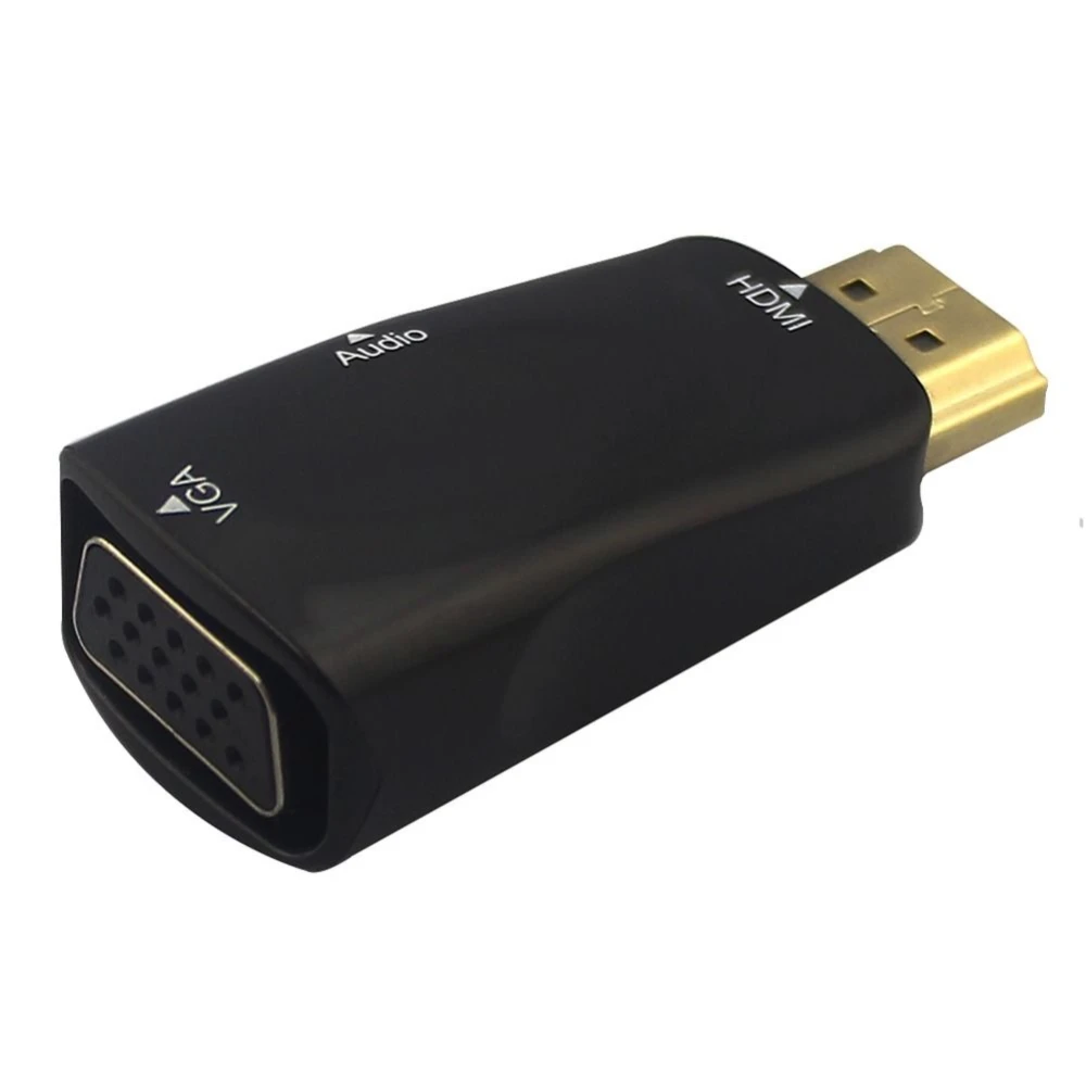 Convertidor HDMI a VGA con audio para conexión de dispositivos multimedia