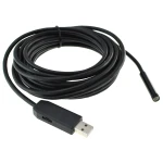 Endoscopio USB negro con cable de 10 metros para inspección en tuberías