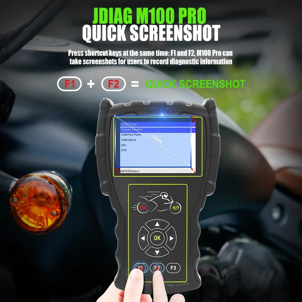 OBD dijagnostički skener za motocikle JDiag M100 Pro za KTM, Honda, Yamaha, Kawasaki, BMW