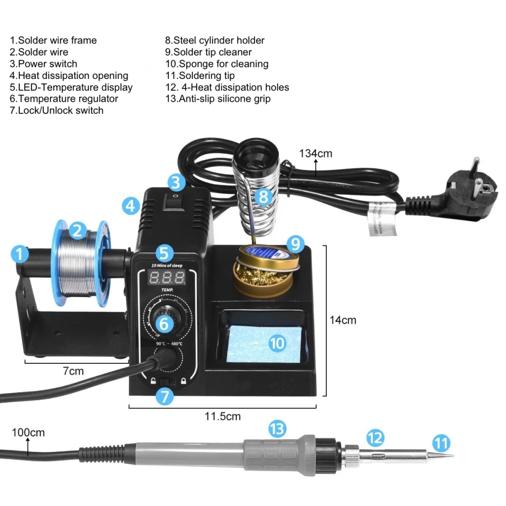 Digitalna lemna stanica Mlink S1 60W s LED zaslonom i blokadom temperature