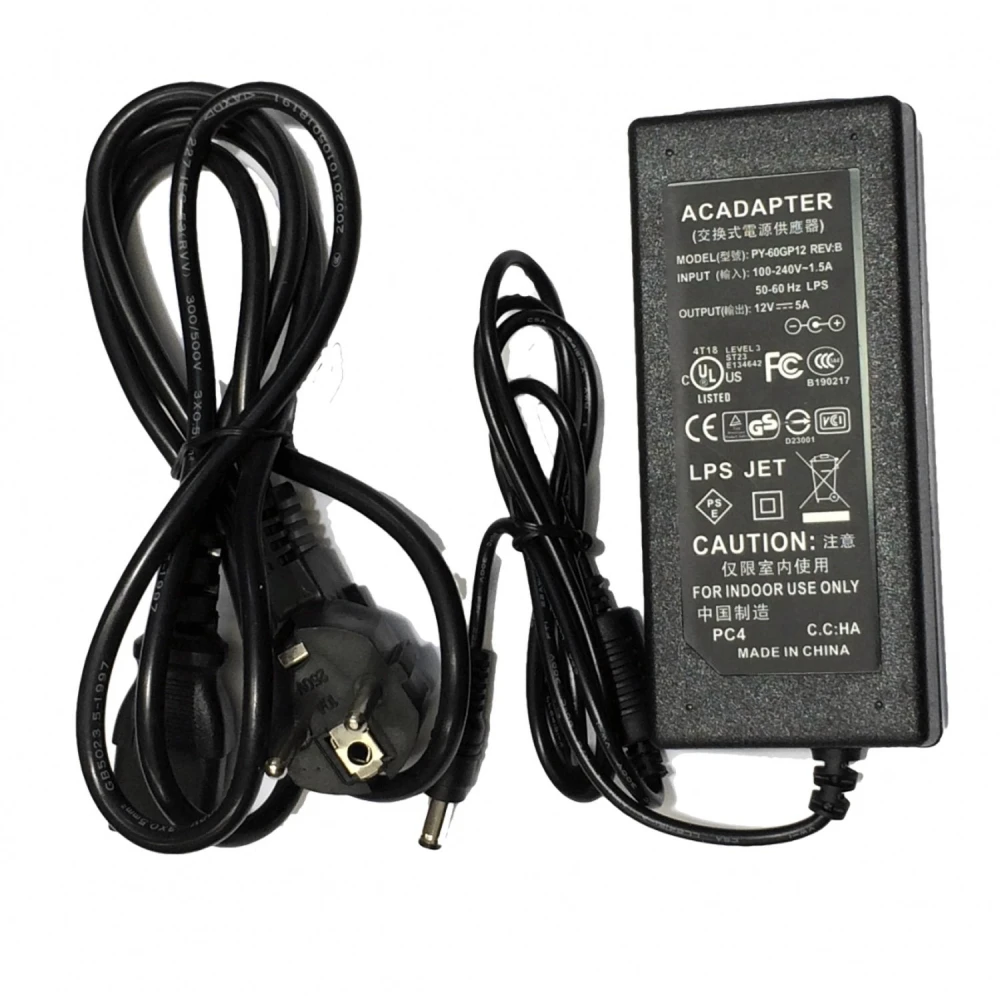 Napajanje 12V 5A s konektorom 5,5mm za LED trake i LCD monitore