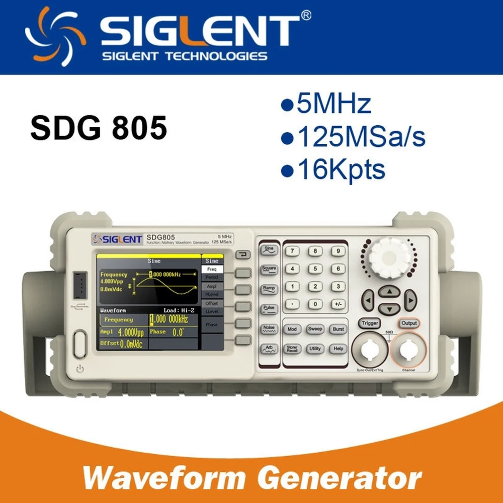 Siglent SDG805 5MHz arbitrarni funkcijski generator s EasyPulse