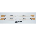 Vista trasera del helicóptero radio control M-1 V2 rojo