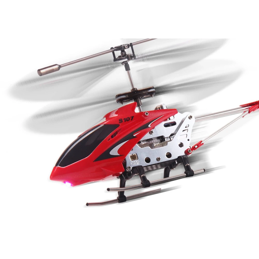 Detalle del mando de control del helicoptero Syma 107G
