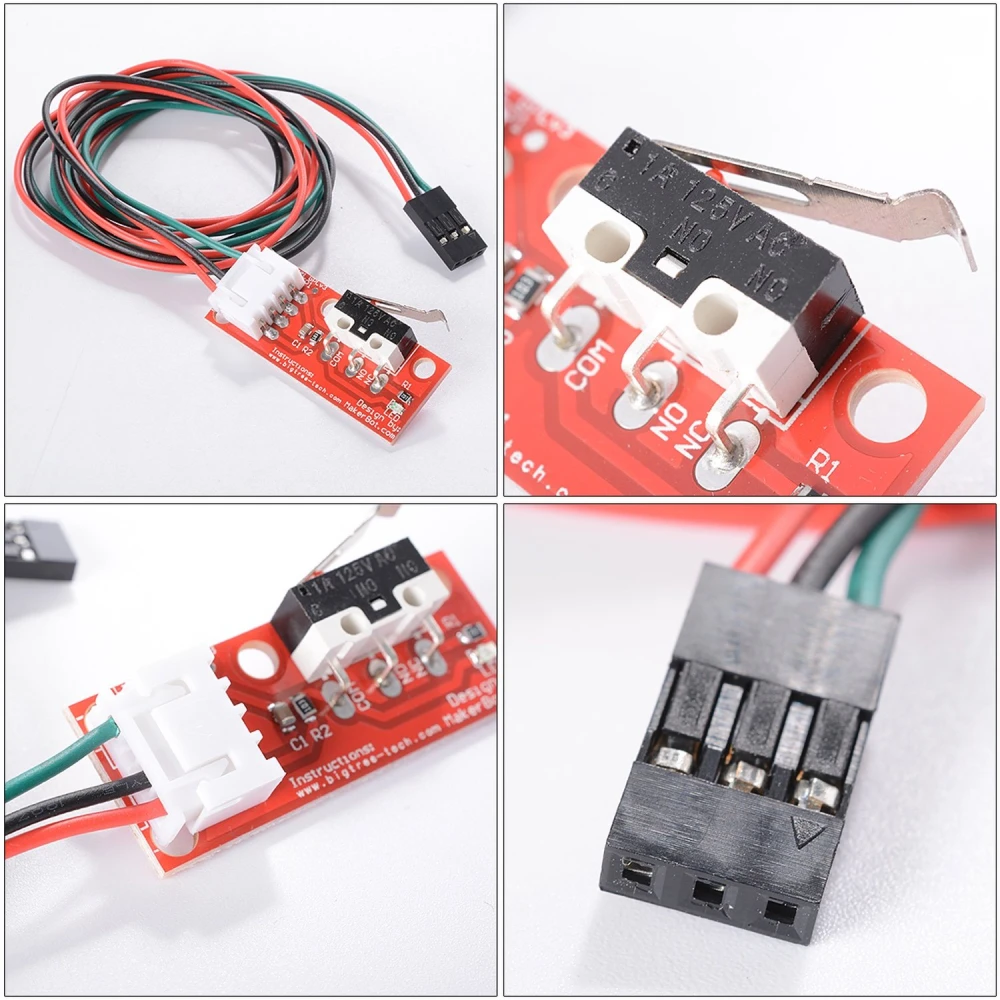 Interruptor final de carrera impresora 3D Reprap con cable 60 cm Satkit módulo con cableado