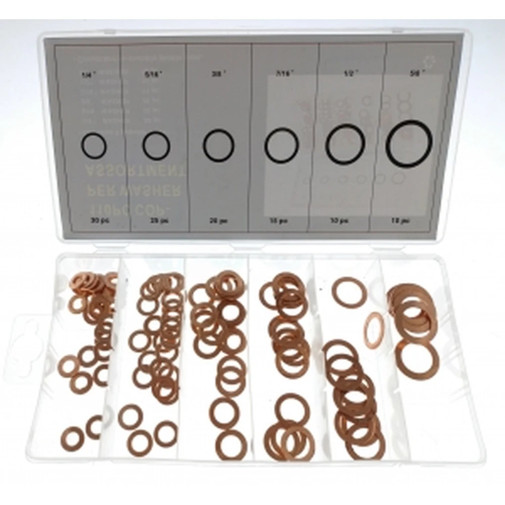 Set 110 bakrenih brtvi u više mjera za popravak i auto