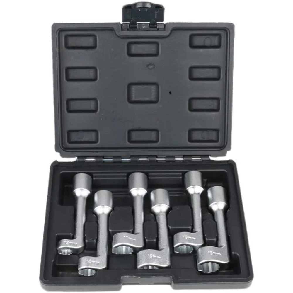 Set 6 kom otvorenih nasadnih ključeva za injektore goriva 12,14,16,17,18,19 mm