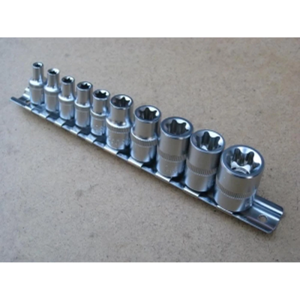 Set Torx nasadni 1/4 - 10 dijelova TSX TOOL od krom-vanadij čelika