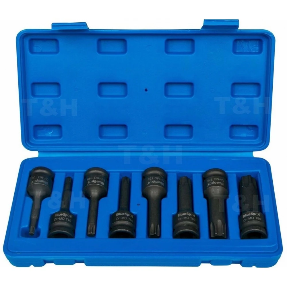 Set Torx udarnih nastavaka 1/2 T30-T80 - 8 kom TSX TOOL