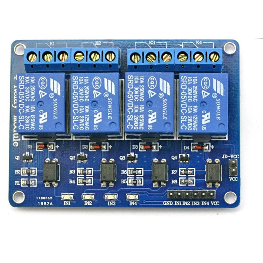 Kompatibilni kit 4 releja 5V za Arduino - upravljanje 4 kanala
