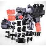 Vista del kit accesorios GoPro Hero con soporte para bicicleta y correas para casco
