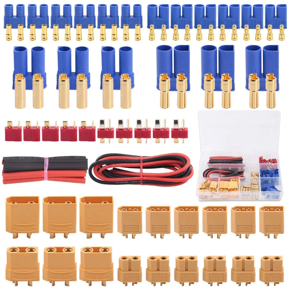 Kit completo de conectores y adaptadores para drones y helicópteros RC