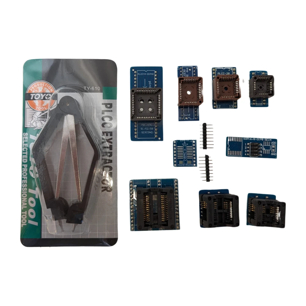 Profesionalni kit podnožja za programatore TL866CS i XGecu T48/T56 - 10 dijelova