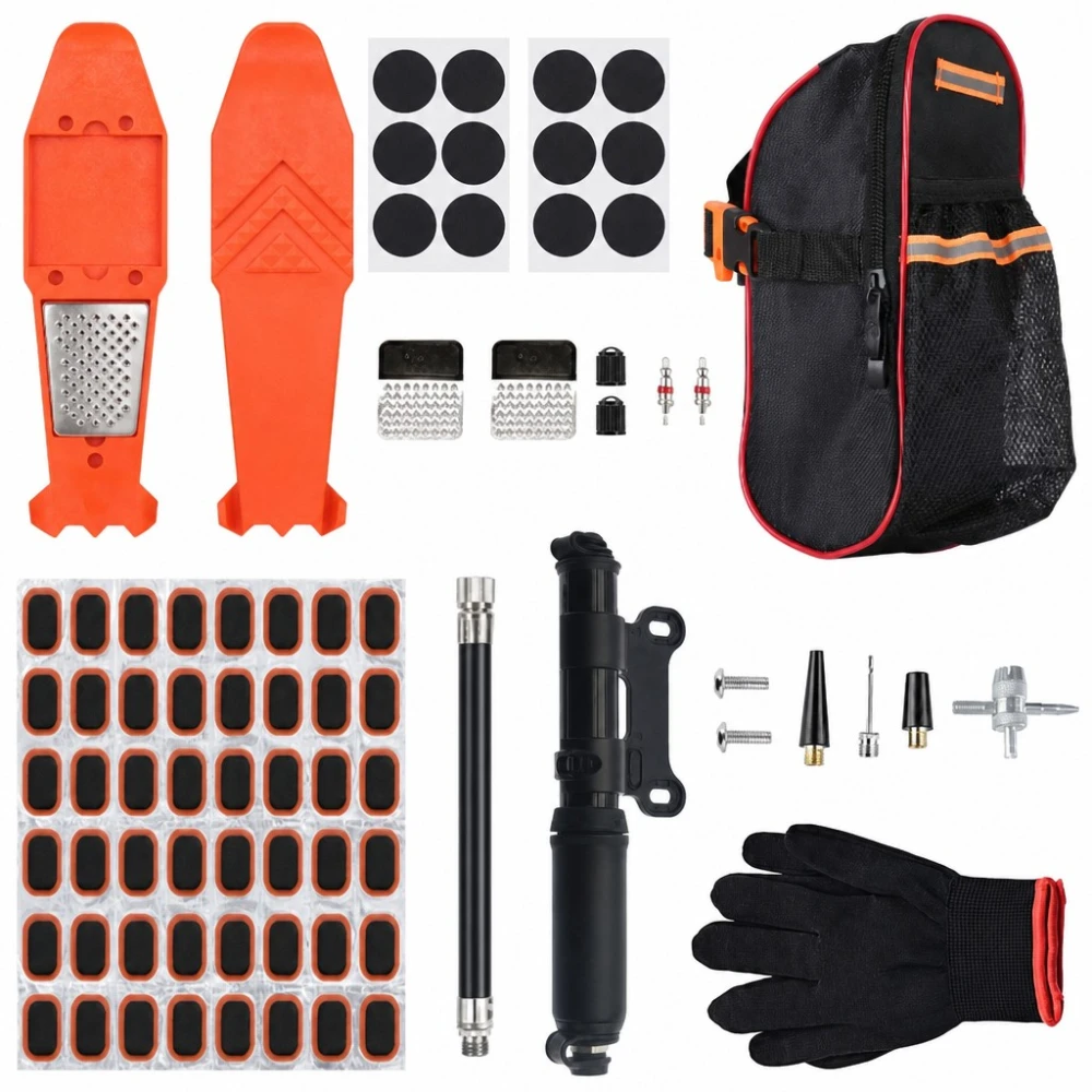 Kit za Popravak Probušenih Guma Motor Bicikl 81 Dijelova Čepovi Probijač Tubeless