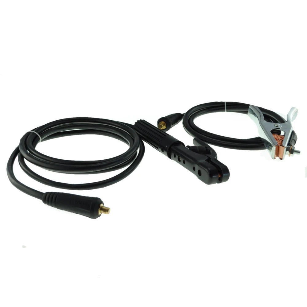 Maquina soldadora inverter MMA-250 con cables y electrodos para soldadura