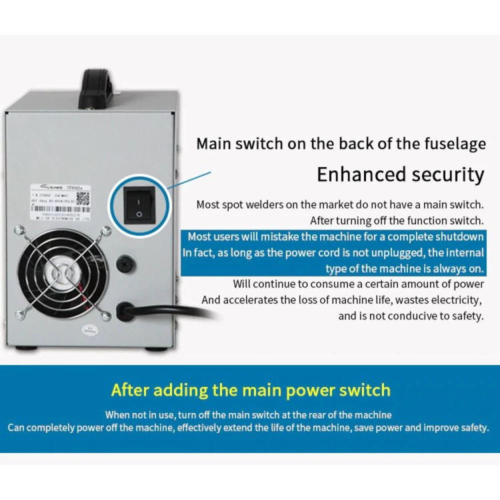 Sunkko 709AD+ točkasti zavarivač 220V sa lemilicom za 18650 baterije