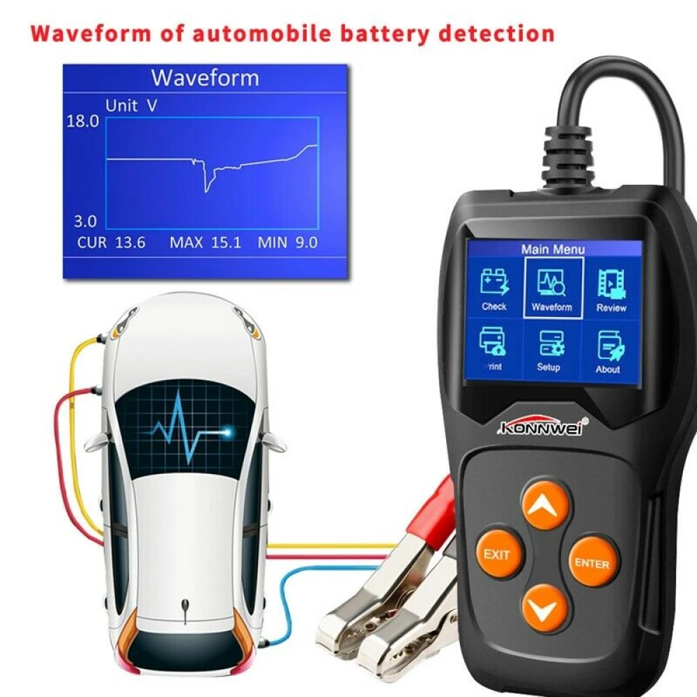 Konnwei KW600 12V tester akumulatora za auto i moto
