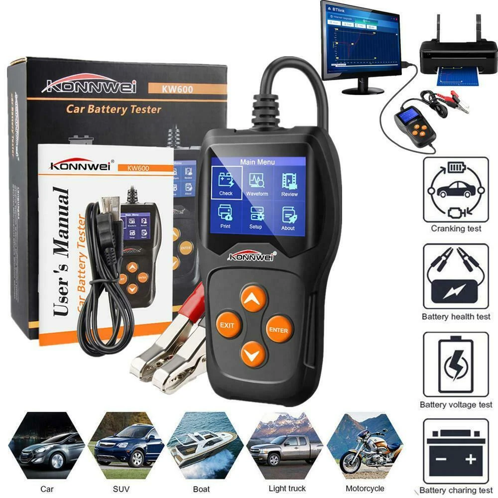 Konnwei KW600 12V tester akumulatora za auto i moto