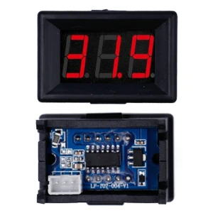 Mini digitalni voltmetar 3,5V - 30V s crvenim LED indikatorom za baterije, ugradbeni